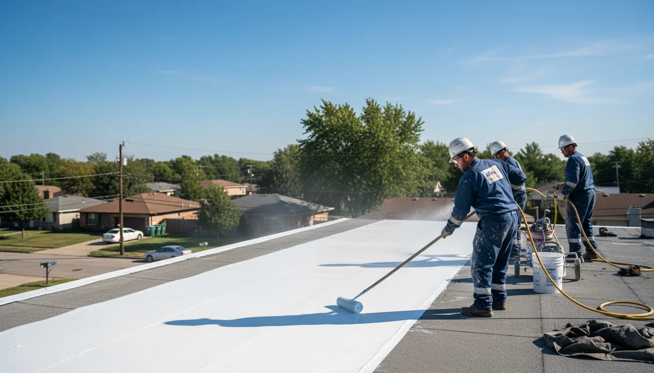 Commercial roof coating in Oak Ridge, LA near me